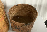Assorted woven wicker baskets and bottle rack - thumbnail 6 of 7