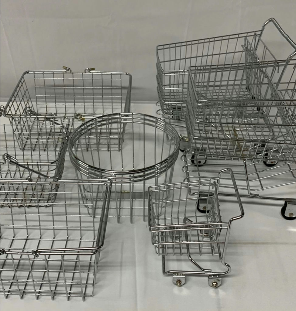 Steel Baskets/miniature grocery carts - image 1 of 6
