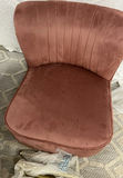 2 Dusty Rose velour armless Chairs, NEW in Box - thumbnail 3 of 5