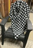 3 Plastic Adirondack Chairs, 2 Metal And Wood Small Tables, 3 Blankets - thumbnail 2 of 5