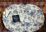 Wicker picnic baskets with blue floral and yellow dinnerware, glassware, and linens - thumbnail 6 of 12