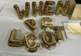 Gold Ceramic Bubble Letters, Balloons - thumbnail 3 of 7
