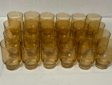 Amber Glass Tumblers with Plastic Storage Rack - thumbnail 1 of 4