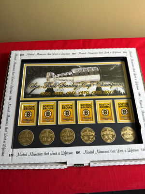 Boston Bruins Stanley Cup Champions Memorabilia Display - Image 1 of 3