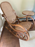 Rocking chair with caned back and seat and round caned side table - thumbnail 2 of 2