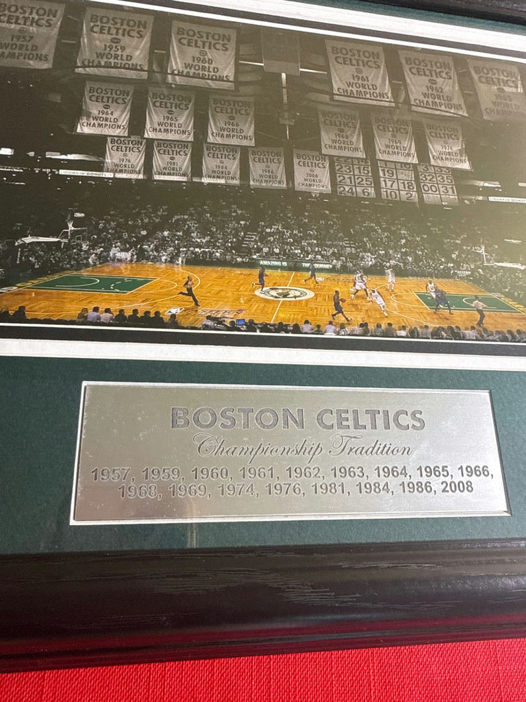 Boston Celtics Championship Memorabilia Framed Display - image 3 of 5