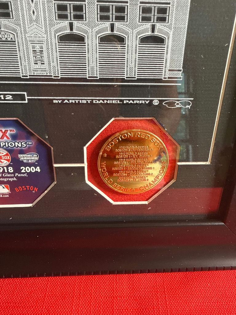 Boston Red Sox World Series Champions framed collage with Fenway Park illustration and commemorative coins - image 4 of 5