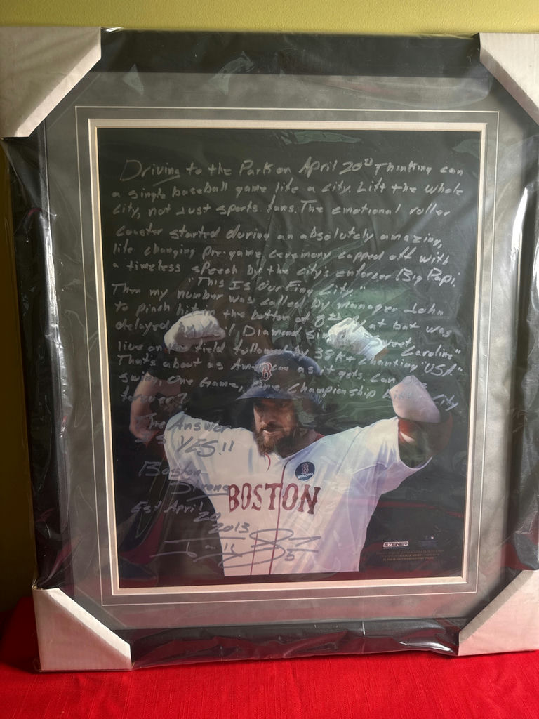 Jonny Gomes Framed Boston Red Sox autographed photograph - image 1 of 4