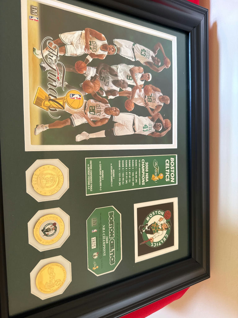 Boston Celtics Finals Memorabilia Framed Collage - image 1 of 3
