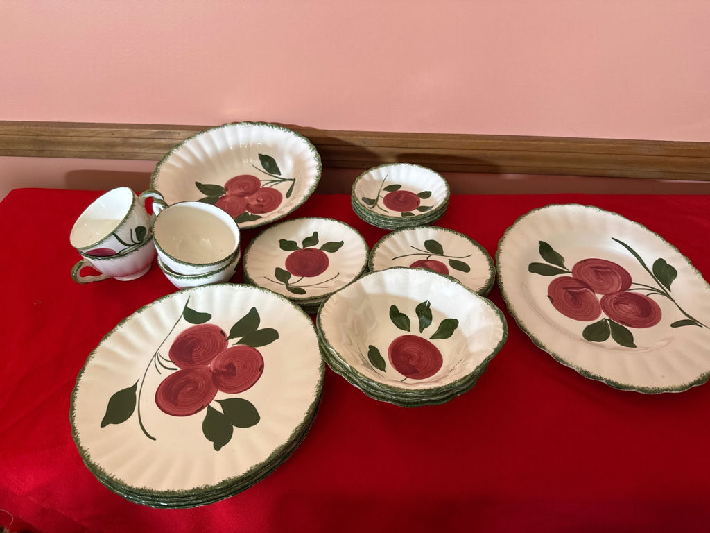 Blue Ridge hand-painted cherry motif dinnerware set - image 1 of 3