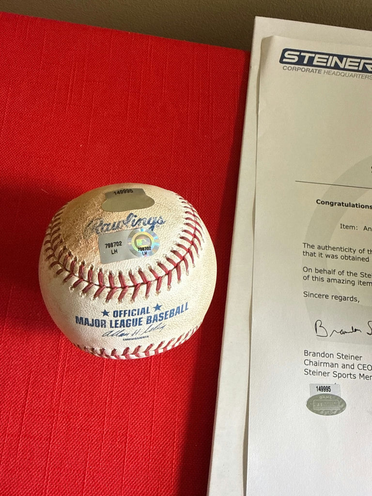 Two MLB Baseballs with Steiner Sports Certificate - image 2 of 3