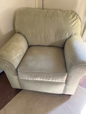 Light sage green  Fabric Upholstered Armchair - Image 1 of 2