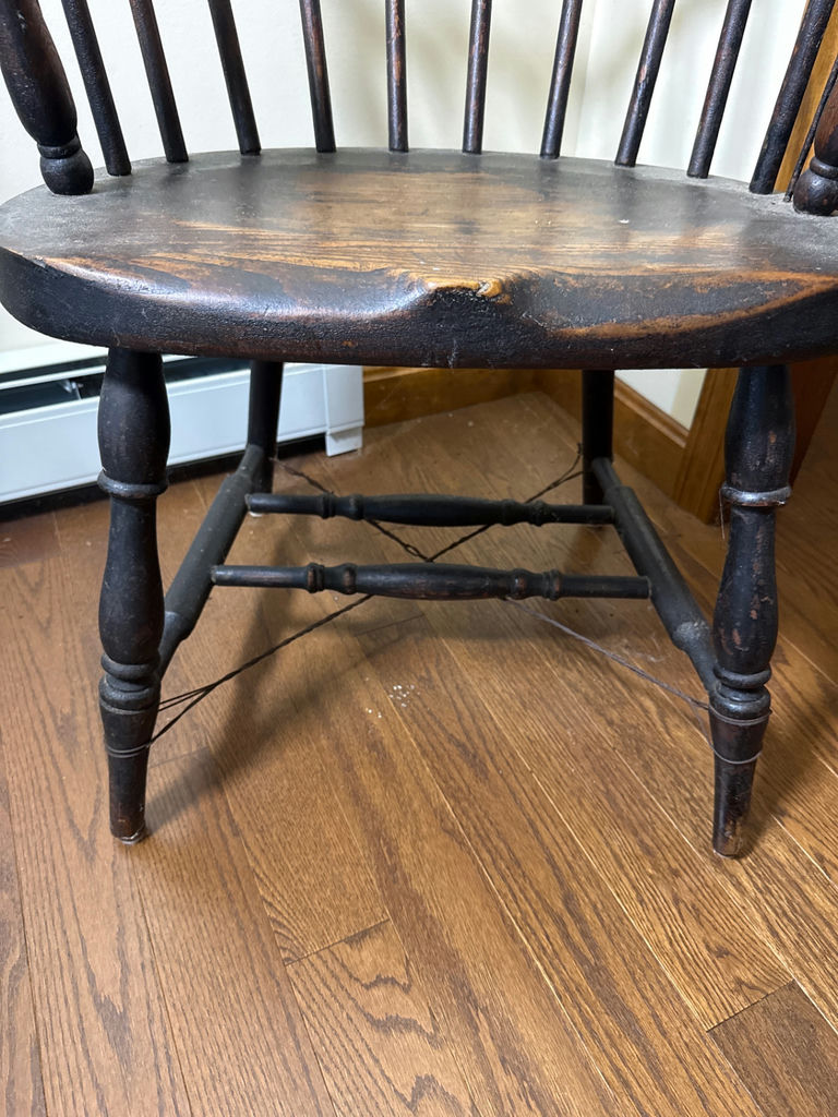 Windsor-style wooden armchair - image 2 of 2