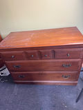 Wooden dresser with five drawers - thumbnail 1 of 2
