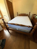 Wooden bed frame with mattress - thumbnail 3 of 3