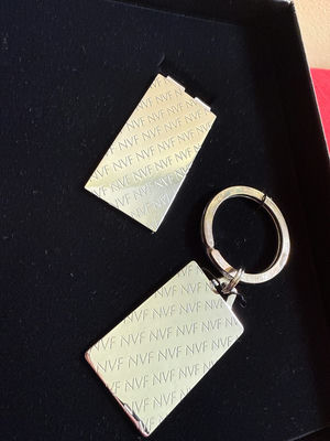 Sterling Key ring and money clip with NVF initialed  - Image 1 of 3