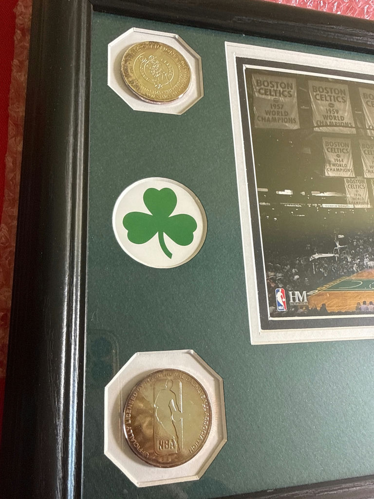 Boston Celtics Championship Memorabilia Framed Display - image 4 of 5