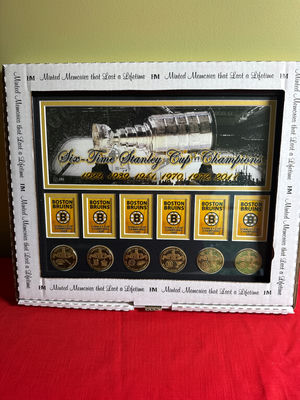 Boston Bruins Six-Time Stanley Cup Champions Commemorative Frame - Image 1 of 3