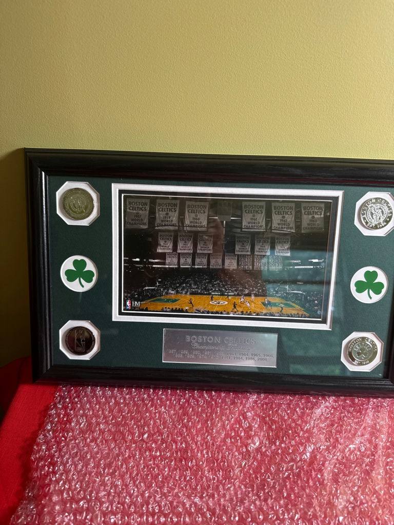 Boston Celtics Championship Framed Memorabilia Display - image 1 of 4