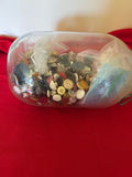 Jar of assorted buttons and sewing notions - thumbnail 1 of 2
