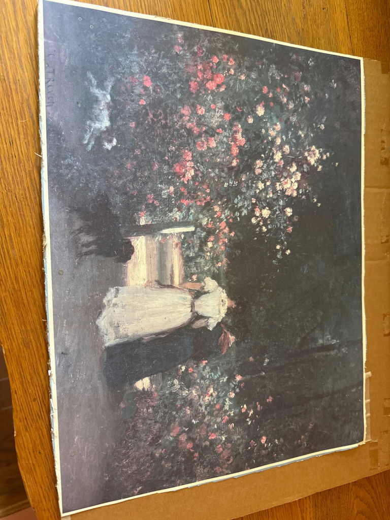 Constant Troyon - Couple in a rose garden - image 1 of 3