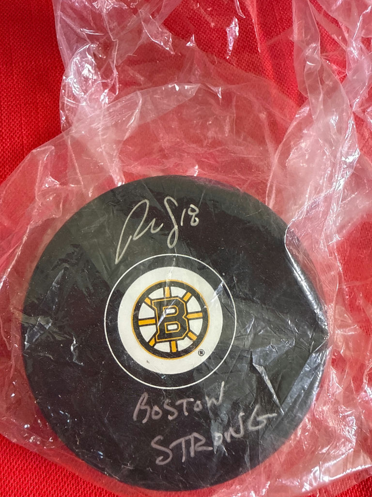 Autographed Boston Strong Boston Bruins hockey puck - image 1 of 2