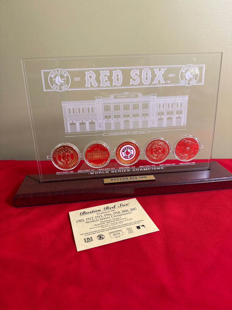 Boston Red Sox World Series Champions Medallion Set Display - image 1 of 3