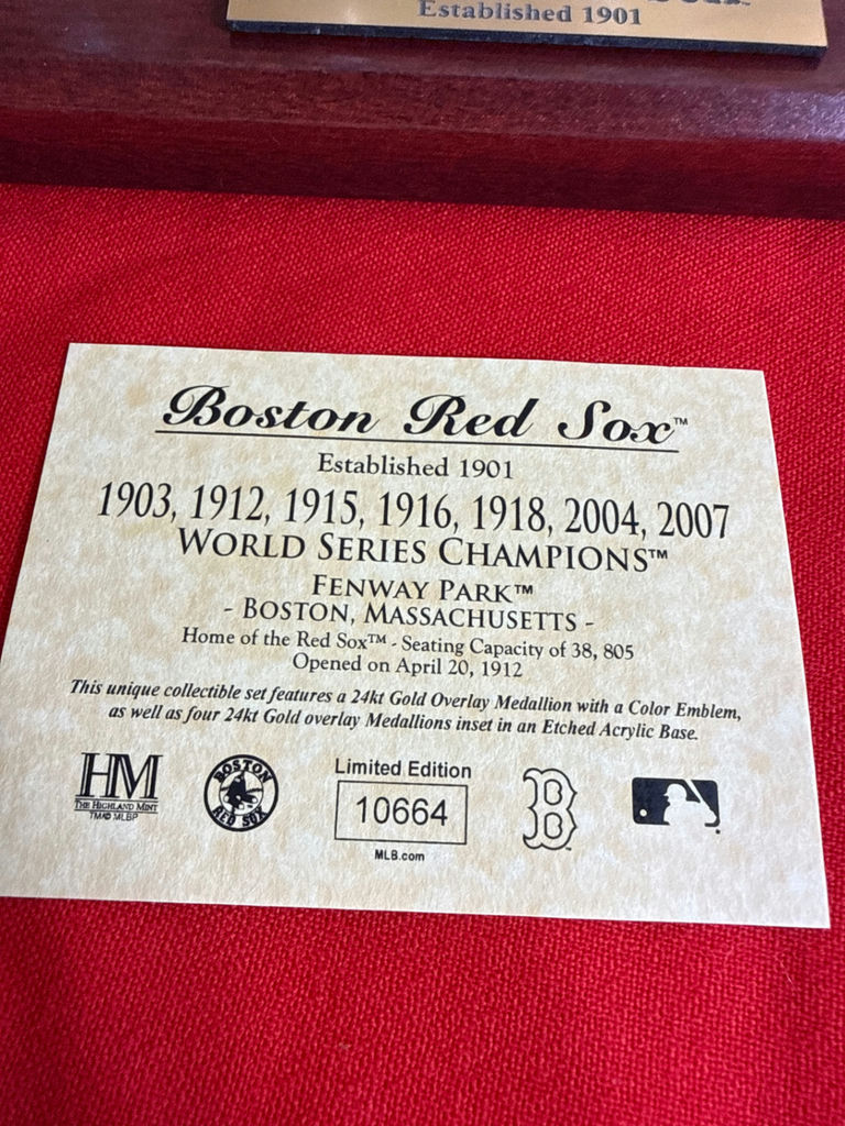 Boston Red Sox World Series Champions Coin Display - image 3 of 3