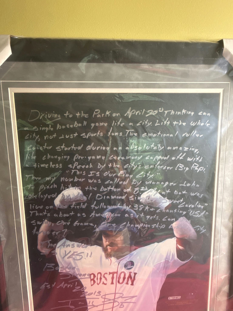 Jonny Gomes Framed Boston Red Sox autographed photograph - image 2 of 4