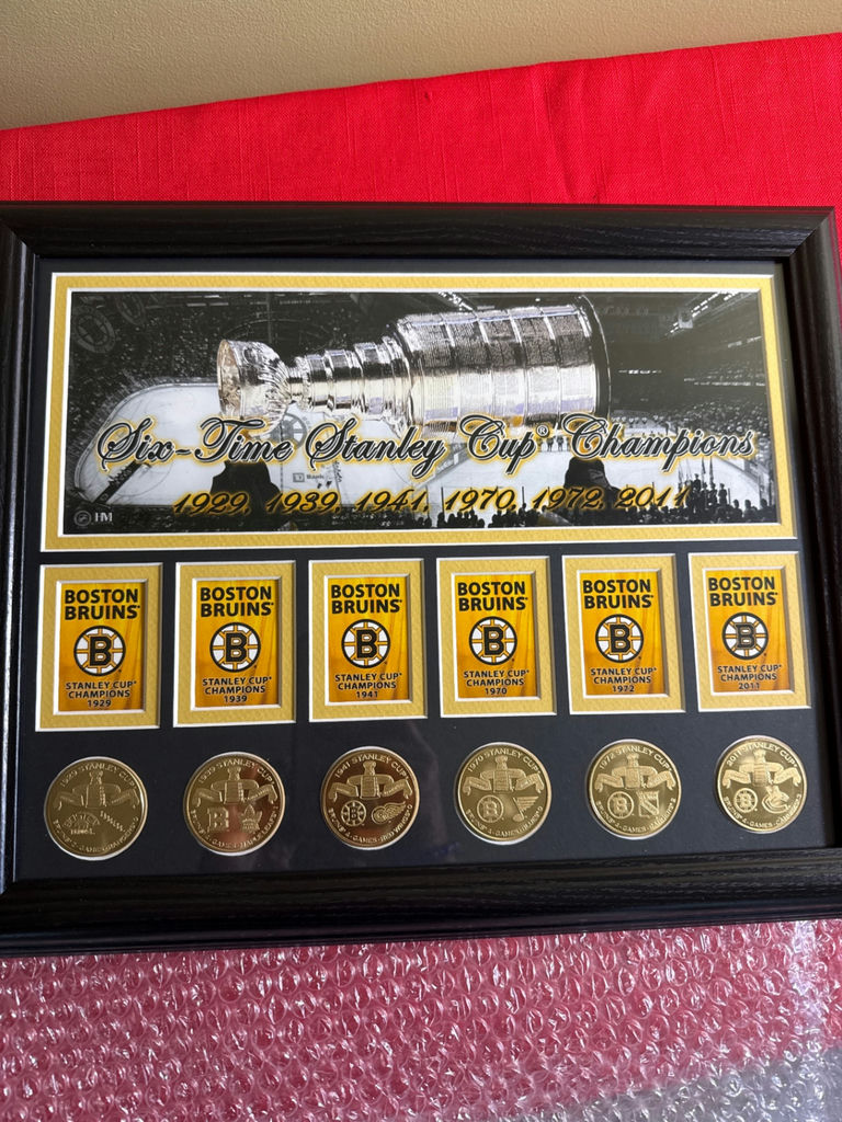 Boston Bruins Six-Time Stanley Cup Champions framed memorabilia - image 2 of 3