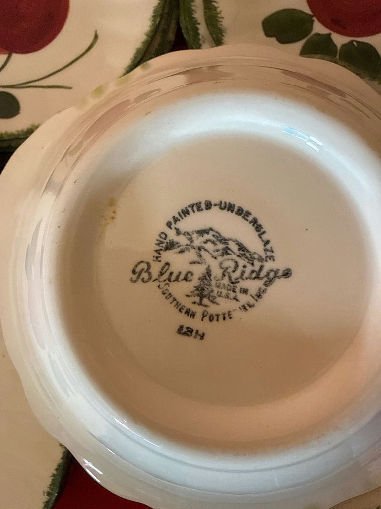 Blue Ridge hand-painted cherry motif dinnerware set - image 3 of 3