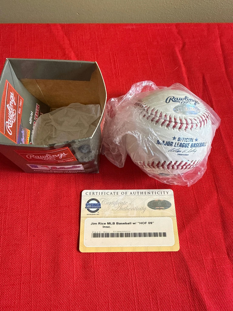 Jim Rice HOF 09 Signed MLB Baseball with COA - image 1 of 3