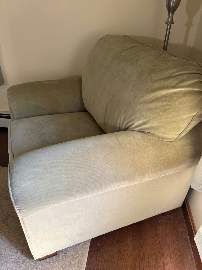Light sage green  Fabric Upholstered Armchair - image 2 of 2