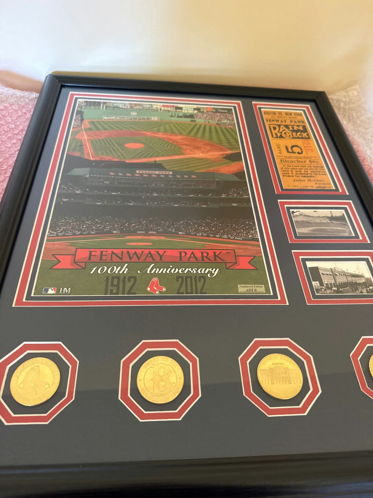 Fenway Park 100th Anniversary Memorabilia Framed Print with Medallions - image 2 of 5