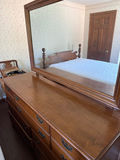 Wooden dresser with large mirror - thumbnail 1 of 3