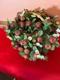 Artificial Apple Centerpiece in Wicker Basket - thumbnail 1 of 2