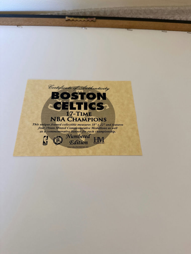 Boston Celtics 17-Time NBA Champions Championship Memorabilia Framed Display - image 5 of 5