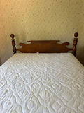 Wooden bed frame with mattress - thumbnail 2 of 3