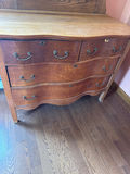 Wooden vanity dresser with mirror - thumbnail 2 of 3