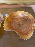 Two iridescent carnival glass bowls - thumbnail 2 of 3