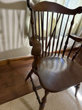 Dark wooden Windsor-style armchair - thumbnail 2 of 2