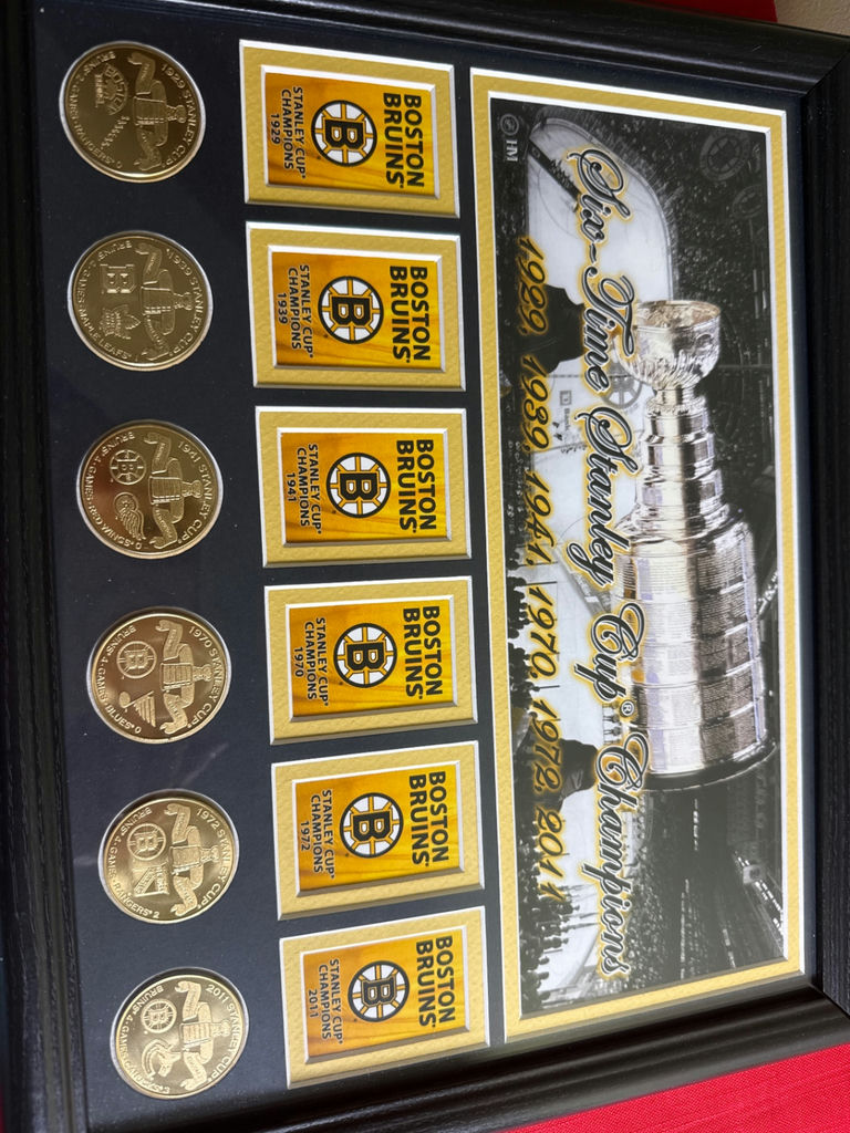 Boston Bruins Six-Time Stanley Cup Champions Framed Memorabilia - image 3 of 3