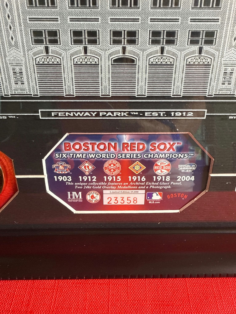 Boston Red Sox World Series Champions framed collage with Fenway Park illustration and commemorative coins - image 3 of 5