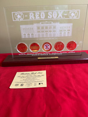Boston Red Sox World Series Champions Coin Set in Display Case - Image 1 of 3