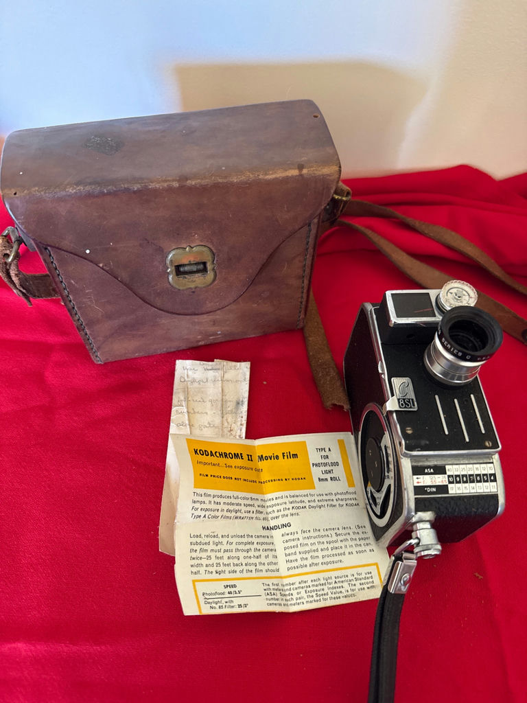 Vintage Kodak film cameras with leather case and film instructions - image 1 of 4