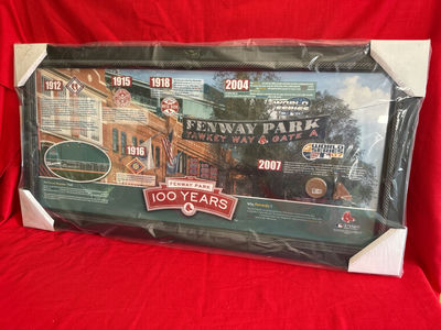 Fenway Park 100 Years commemorative framed collage - Image 1 of 5