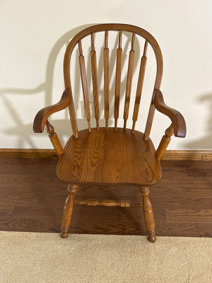 Wooden Windsor-style spindle-back armchair - Image 1 of 3