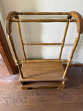 Vintage wooden shelf unit with turned legs - thumbnail 2 of 3
