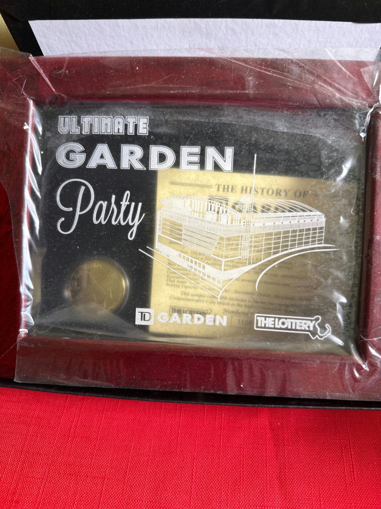TD Garden commemorative coin set in wood display box - image 1 of 3