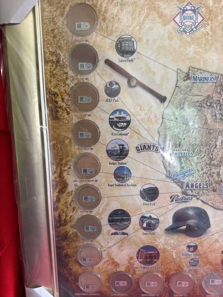 Framed Boston Red Sox Ballparks Map Collage with Commemorative Coins and Game-Used Dirt - image 2 of 5